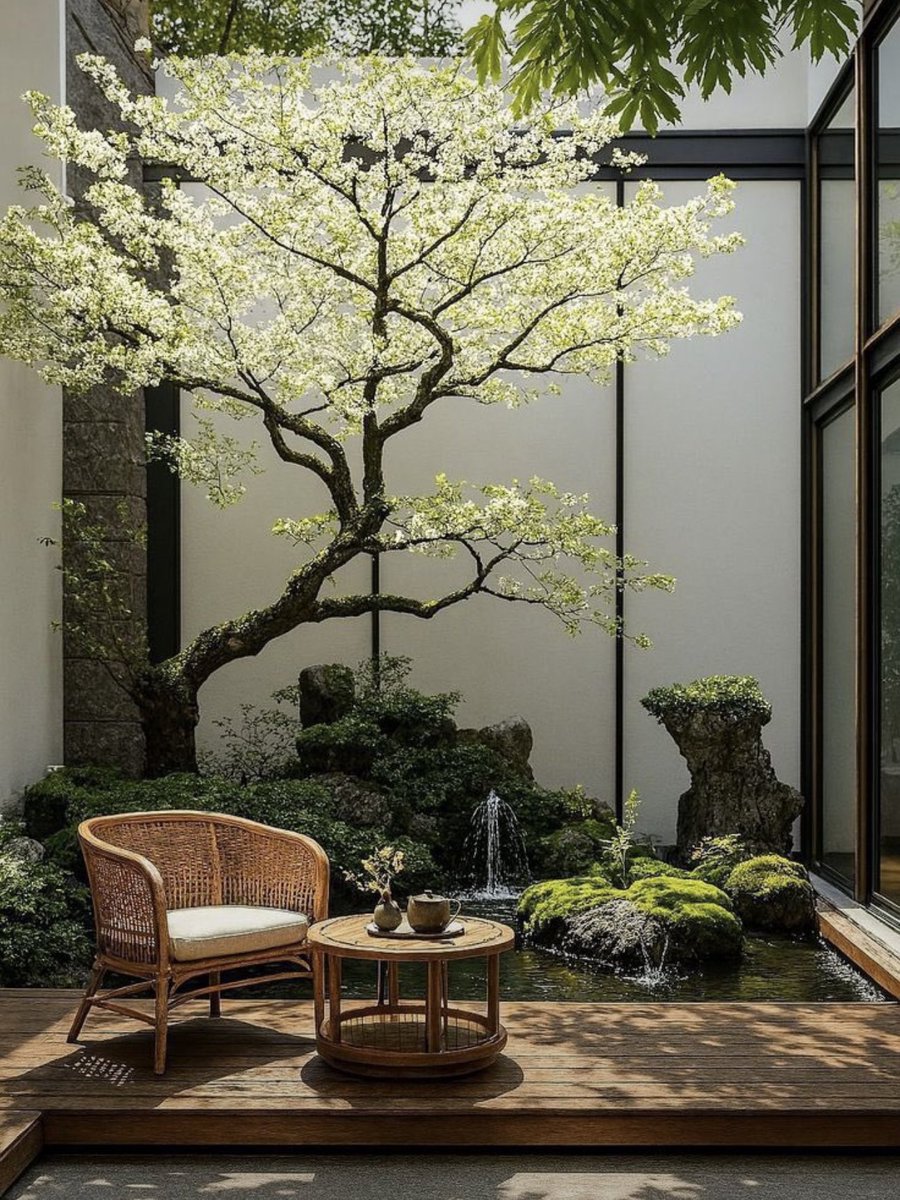 sekarwangikuu's tweet photo. imagine coming home to this Japandi garden https://t.co/jx1QNdHAsM