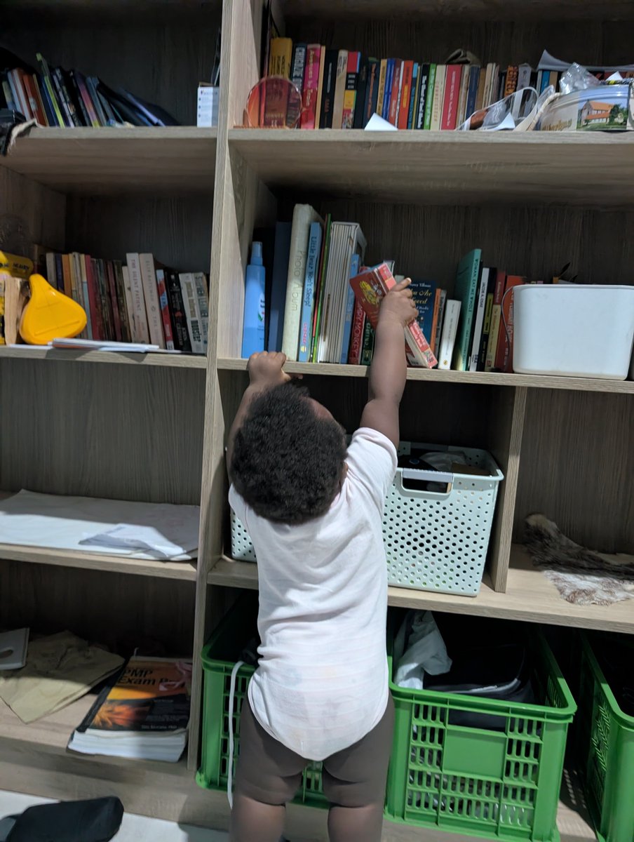 Amegaxi's tweet photo. My wife and I have been reading to my son from day one. He loves it, especially when we make voices.

After bathing, he comes to my office to pick a book

He has his favourites and if you visit us and he likes you, sometimes, he will bring you one of them to read to him. https://t.co/40rU6Kjd2F