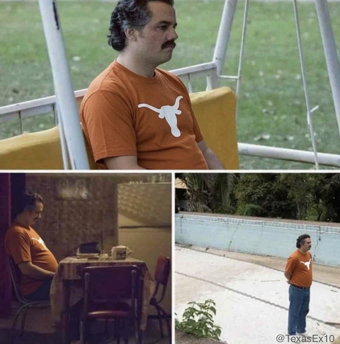 TexasEx10's tweet photo. Me last week: I need this bye week. 😭

Me today: I miss Texas Football. 😭 https://t.co/PISL4VCrcY