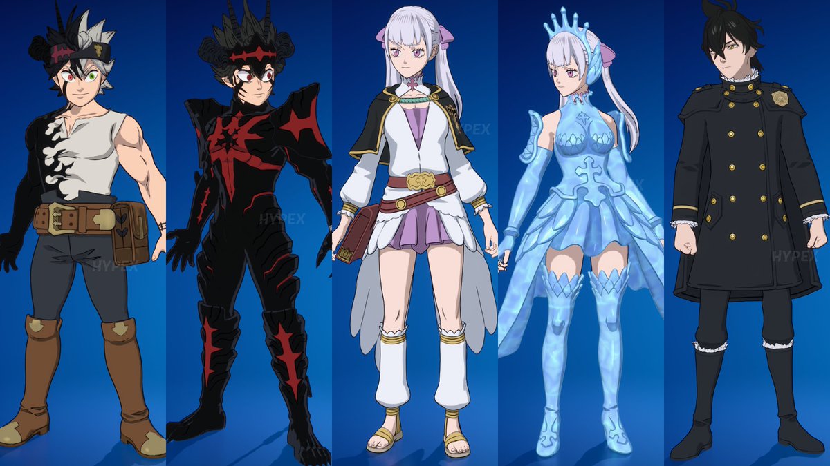 HYPEX's tweet photo. BLACK CLOVER FORTNITE SKINS https://t.co/uGVv8JjUno