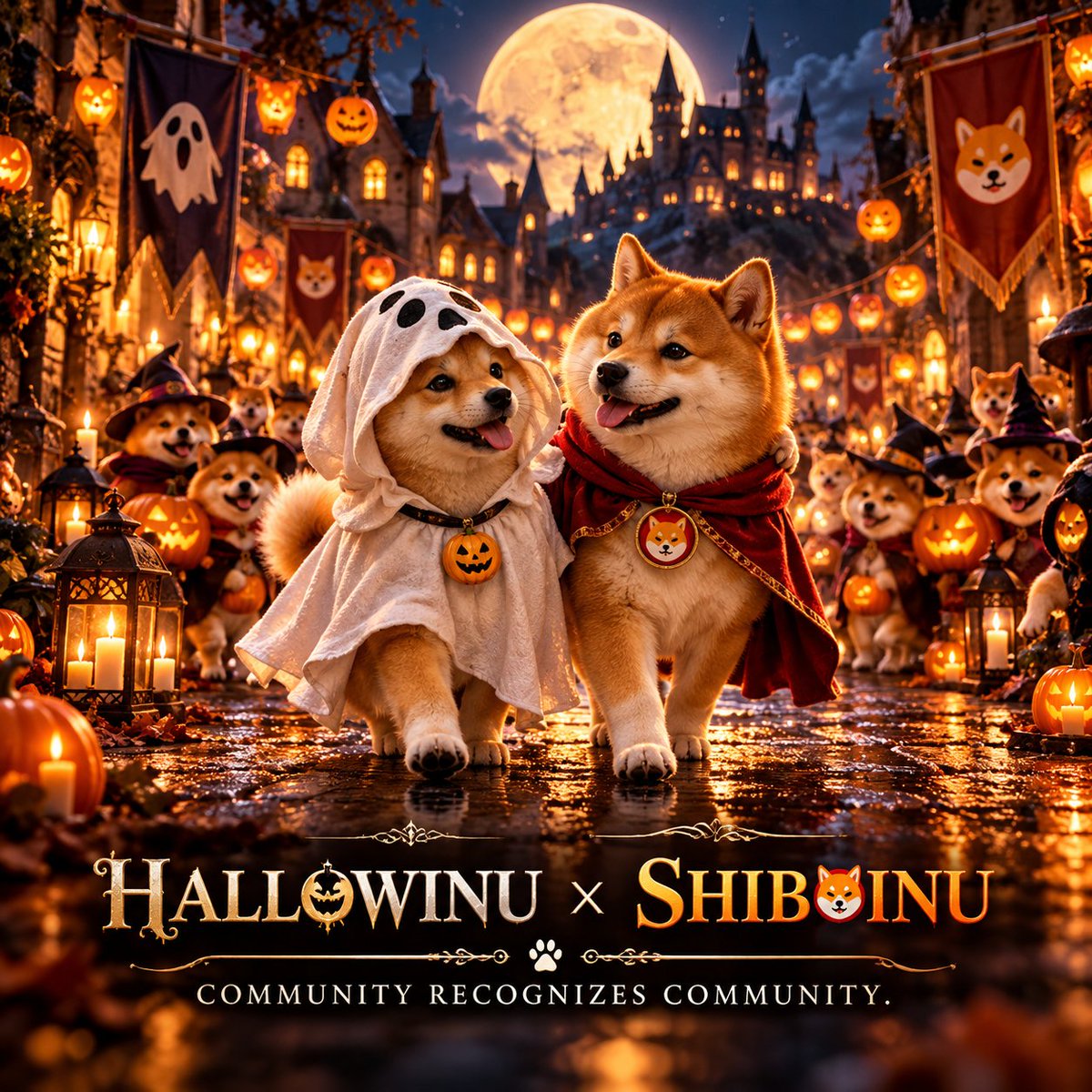 Hallowinustonk's tweet photo. Two inu spirits.

One Halloween night. 🎃🐾

Community recognizes community. 👻

Much love to the @Shibtoken family. https://t.co/eKFzhDCIKR