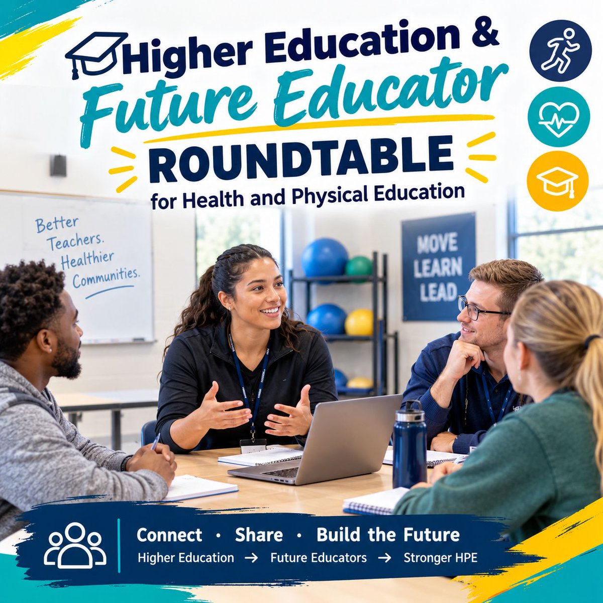 vahperd's tweet photo. Higher-ed faculty and future educators, this weekend is for you too! 🎓👨‍🏫

Our higher education roundtable and career readiness sessions cover testing, accreditation, and preparing the next generation of HPE leaders.

Register here: https://t.co/Sq1RUjhZc2 https://t.co/ArYXLE2ZCF