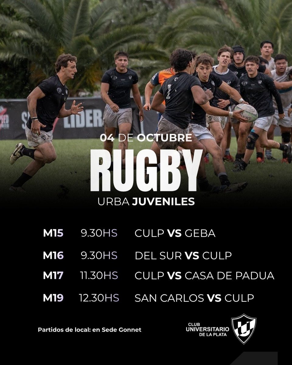 CULP_oficial's tweet photo. RUGBY: Las juveniles M15 y M17 juegan como local y M16 y M19 lo hacen como visitante
@universitariolp 
@URBA_ok 
@gebaoficial https://t.co/og9ZA6IkuM