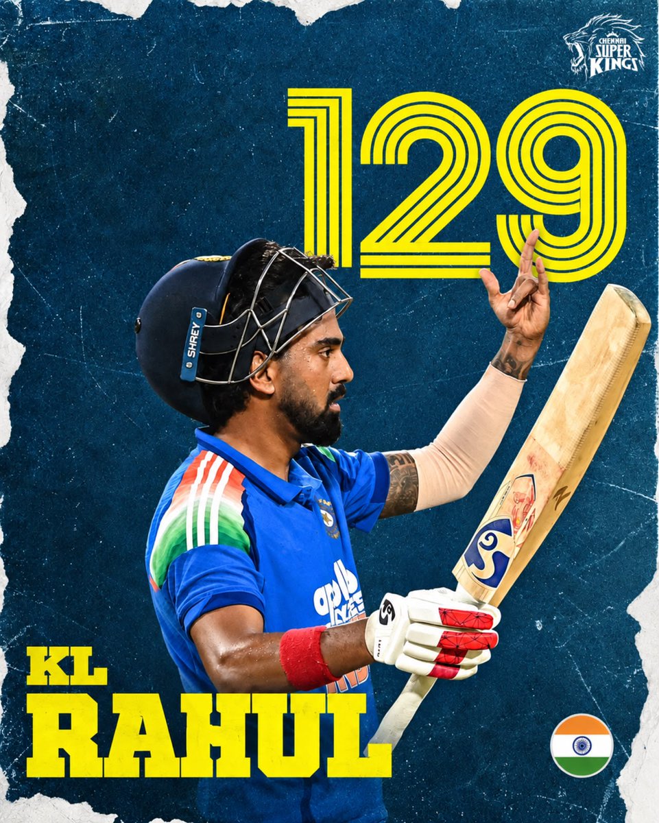 ChennaiIPL's tweet photo. WHAT. A. KNOCK! 🔥
KL, take a bow 🫡

10K international runs and counting! 💯

#WhistlePodu #INDvWI https://t.co/0floSy8WGm