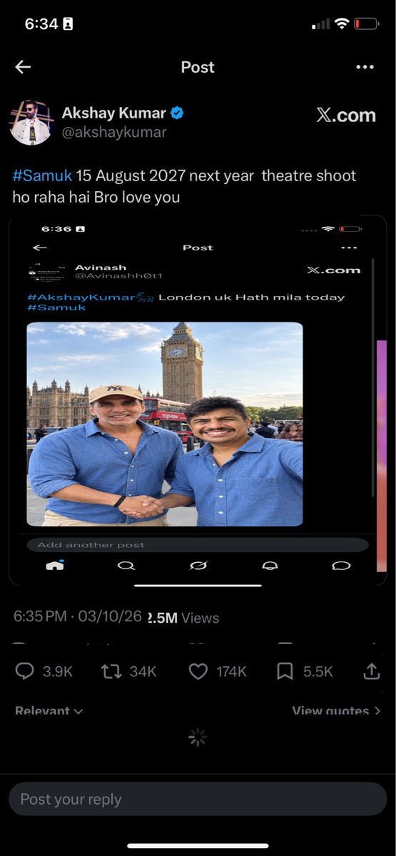 Avinashh0t1's tweet photo. #Samuk @akshaykumar https://t.co/qPv1BahACa