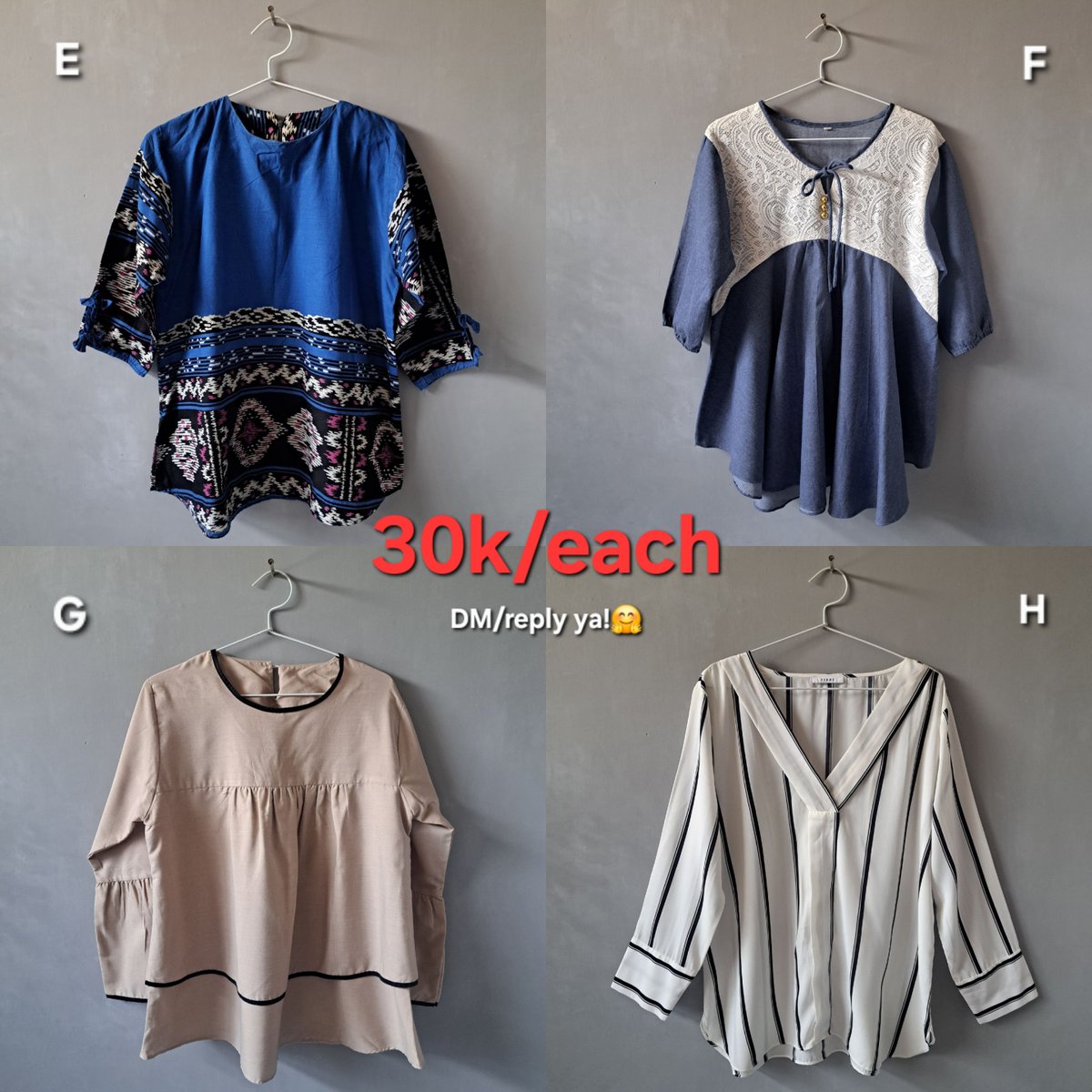 chillaxbliss's tweet photo. #preloved #new #atasan #kuliah #kerja #kemeja #blouse #tunik #muslimah #motif #printed #batik #kotak #striped #cardigan #outer

good condition✨️
detail cek postingan/DM

🍊 ❌️ 
💸 belum include ongkir (range 5k-15k)
📌 dom jogja https://t.co/1E2gTj0jXI