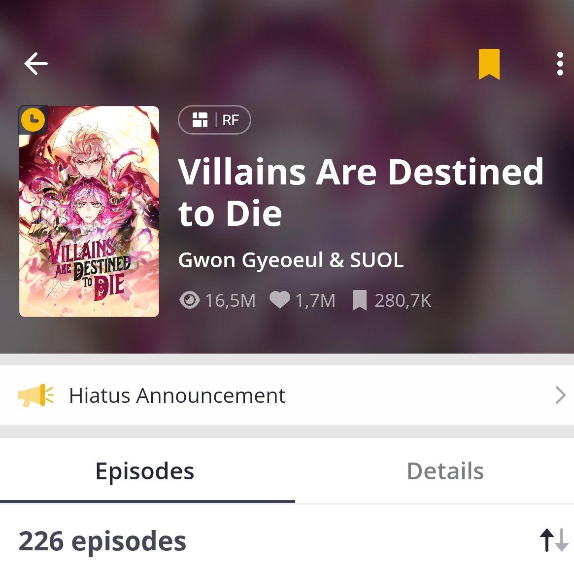 xomyseries's tweet photo. "We will be taking a hiatus break before returning with special episodes! Thank you and we'll see you again" but by the time VADTD side story will get released, Tapas will shut down 💀💀 https://t.co/5JqeRDXeEF