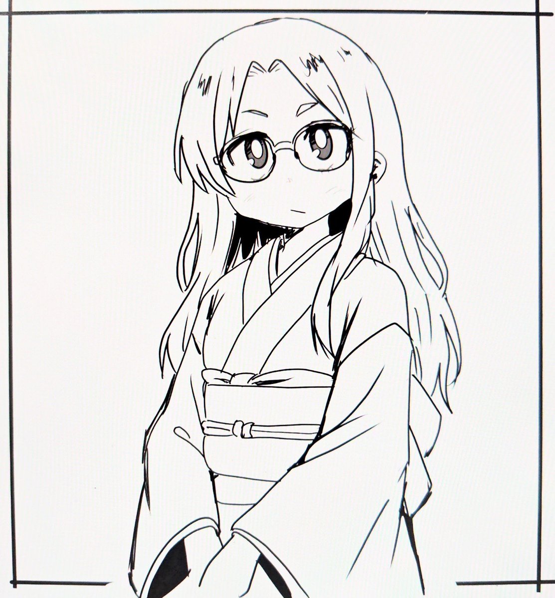 jkthak's tweet photo. メガネの日から遅刻しました😔
着物眼鏡の女の子 https://t.co/i1xe58APKK