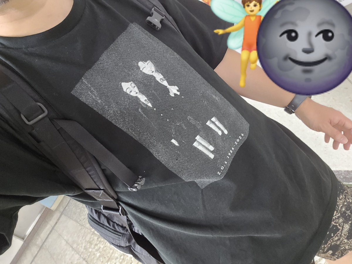 danchonogod's tweet photo. 今日1日このTシャツを着てうろうろしていたのですが、良いTシャツ着てるね！と気付いてくださったのがcali≠gariの秀仁さんと青さんというエモい話をここに記しておきます。 https://t.co/r4Gb78MMz3