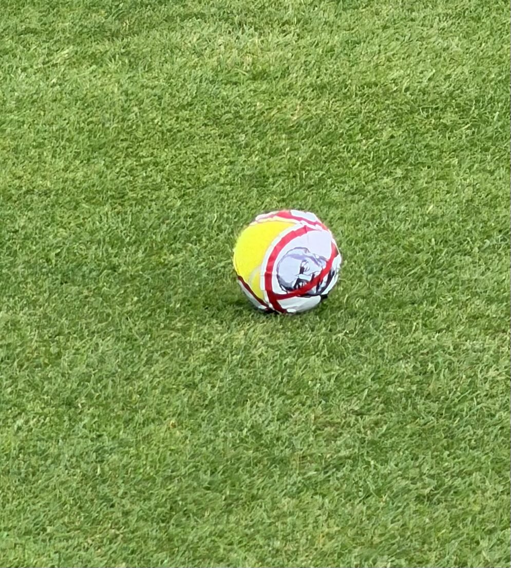 nlafferty's tweet photo. Crazy scenes at Dunhill Cup in St Andrews, group of guys with balaclavas ran up to the edge of the course and lobbed tennis balls at Dermot Desmond on the 15th hole. https://t.co/w9b1Wb7Al3