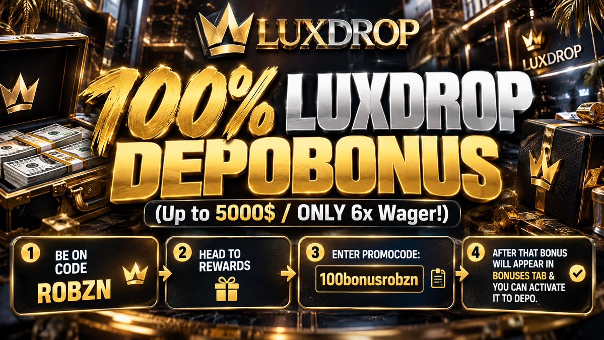 RobZnCS's tweet photo. MASSIVE OFFER UNTILL MONDAY 

100% DEPOBONUS 
(Up to 5000$ / 6x wager) 

If you need any help claiming the 100% bonus - dm's are open 🤞🏼

This is a crazy offer, dont sleep on this 🚨

2x 20$ eth - like, retweet &amp; tag 2 friends https://t.co/9VSwRzjxxi
