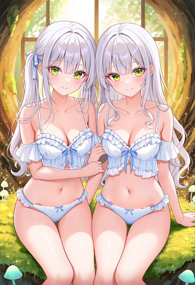 tenguu21028's tweet photo. きのこの森でお揃いのふわふわルームウェア、まったり中だよ🍄 #お揃い https://t.co/gsFF4ysQng