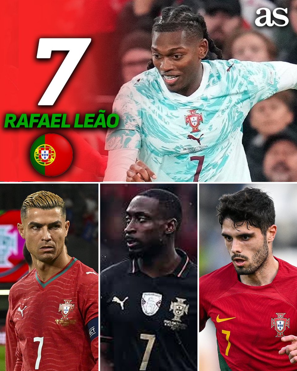 diarioas's tweet photo. 👕 Estos han sido los últimos futbolistas en portar el dorsal '7' en varias de la mejores selecciones del Mundo https://t.co/qKWsiBjW0W