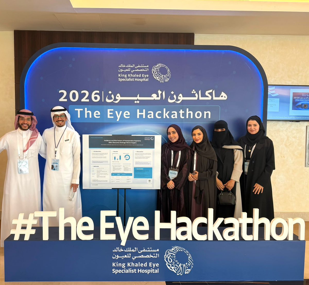 SaEasternophtha's tweet photo. Proud of our resident for placing Top 5 in #TheEyeHackathon!🏆
embracing innovation &amp; AI beyond traditional medicine is inspiring ✨
The amazing team:
Dr.Ahmad Alhabash, Dr.Raghad Alqael, Dr.Aysha Nusef,https://t.co/fW0LSuhaL4 Alhayaza, Dr.Maryam Alzahrani &amp;Eng.Yasmin Shahata https://t.co/2m17sk5td6