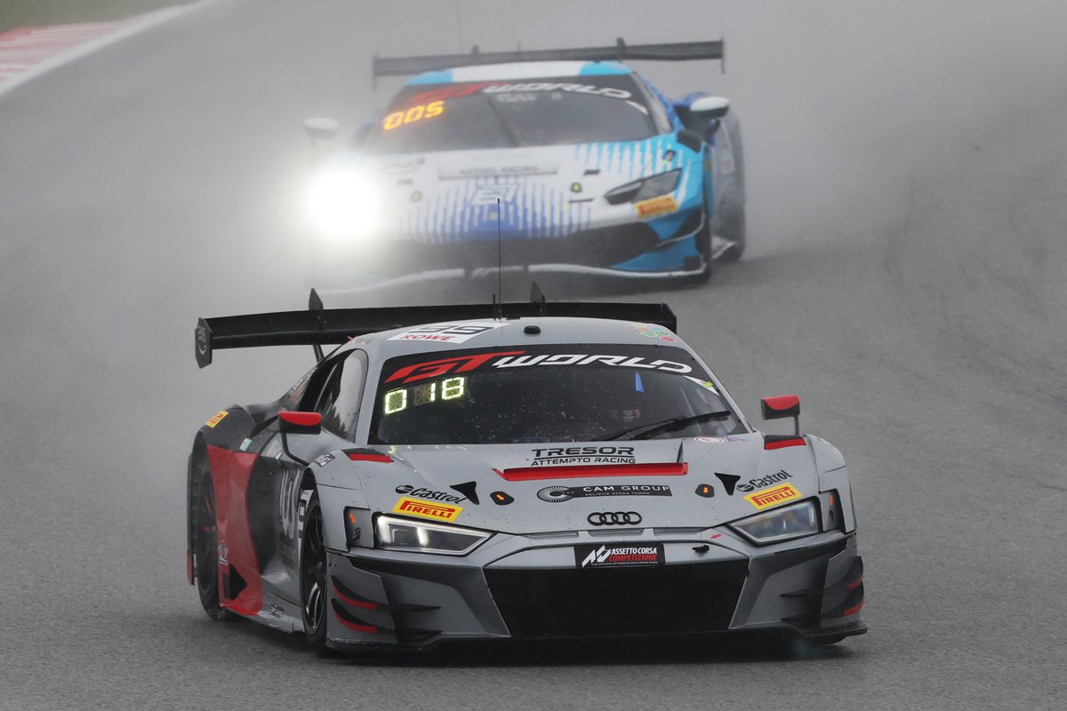 VincentJBruins's tweet photo. Alex Aka and Dylan Pereira go from fourteenth to first in the Gold Cup Tresor Attempto Audi to win a crazy Race 1 of the GT World Challenge Europe Sprint Cup powered by AWS at the Circuit de Barcelona-Catalunya.

📸 SRO/JEP | #GTWorldEurope https://t.co/qWKyWdpmSO