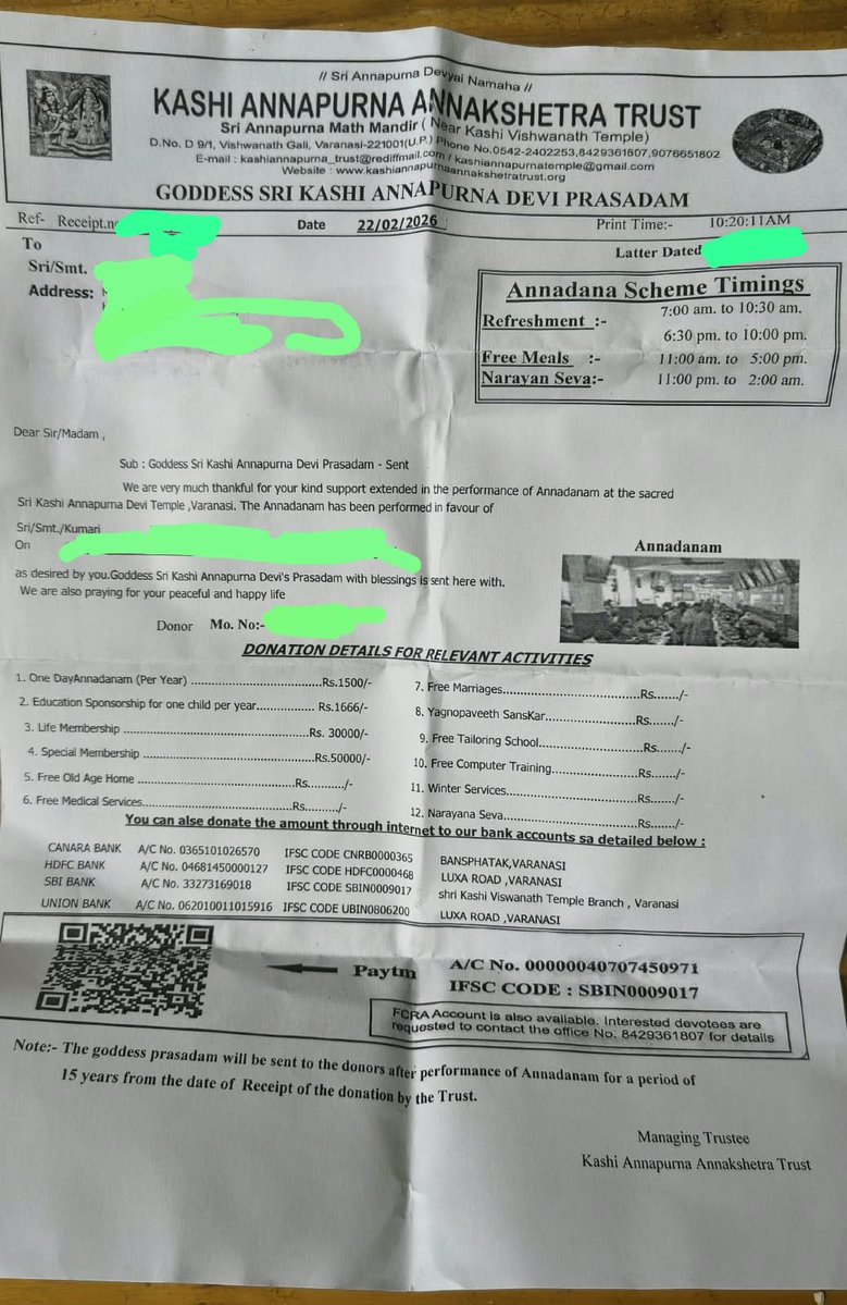 reader_wanderer's tweet photo. In case anyone is interested...
1. annadana timings
2. in case you want to donate https://t.co/3XDtJ4nyXG