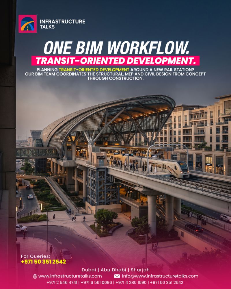 InfrastrucTalks's tweet photo. New rail station, new district around it. Transit-oriented development demands tight coordination between structural, MEP, and civil teams.
#InfrastructureTalks #InfrastructureEngineering #UAEInfrastructure #CivilEngineering #EngineeringInsights #RoadsAndHighways https://t.co/ug8GtidChQ