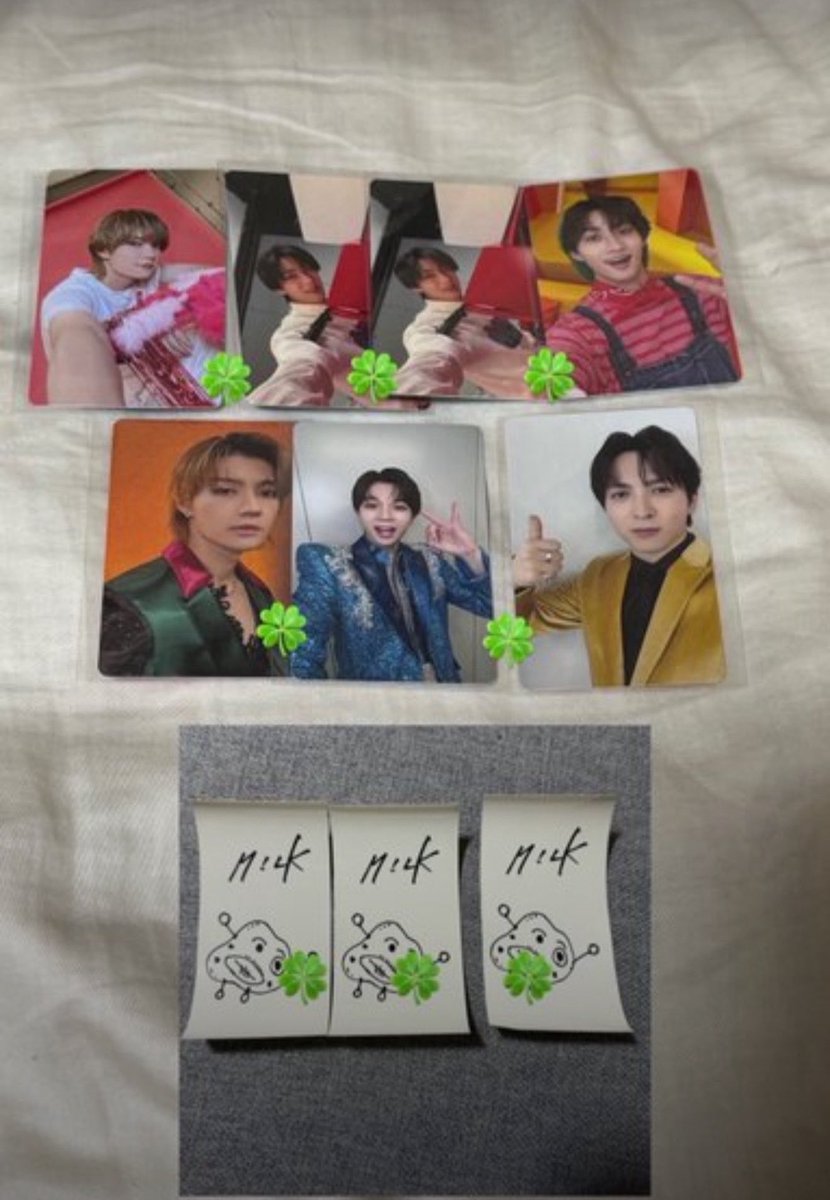 DM_KK_HH's tweet photo. M!LK シャカリキレボリューション シャカレボ グッズ トレカ M!LK交換

【譲】佐野・曽野 概念＋1､2枚目

求　山中柔太朗 実写・爆裂愛してる

アルバムトレカ比率違い◯

1枚目の🍀は転載防止です

10月4日2SHOT手渡しまたは郵送での交換希望です！
FF外からもお気軽にお声がけください！

#MILK交換 https://t.co/N2z98UxdyL