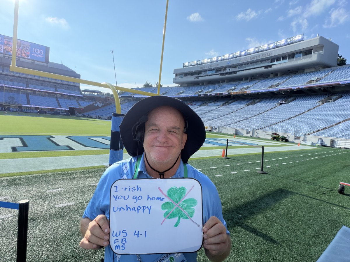 Stoneydunc's tweet photo. Game Day. UNC v Notre Dame https://t.co/wiAoN7Fsla