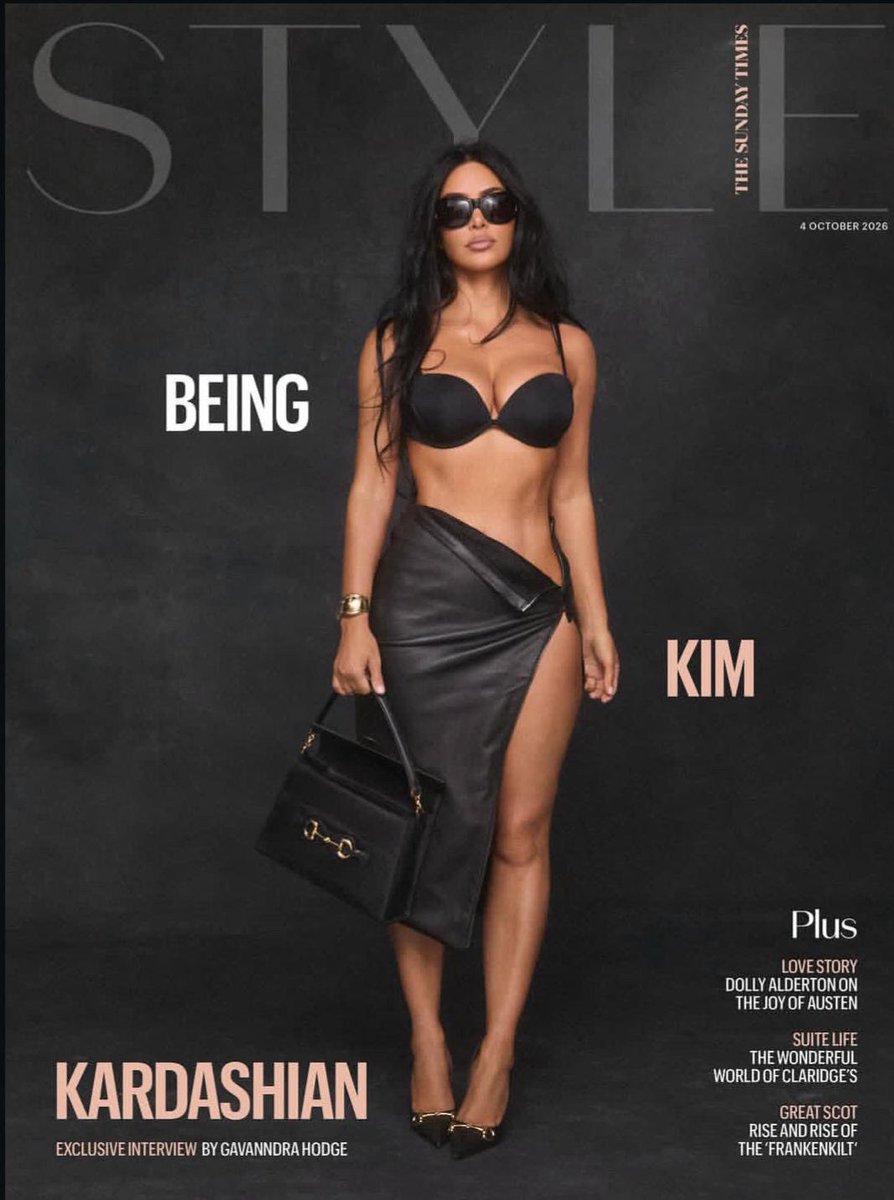 leandek15's tweet photo. Kim Kardashian looks absolutely stunning for The Times magazine mostly wearing Skims and Gucci https://t.co/kzlgU1fXKF