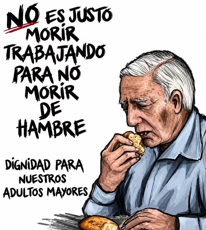 Walterk17583836's tweet photo. Nuestros jubilados tienen que vivir,no sobrevivir 😢 https://t.co/zR2qQZe7dw