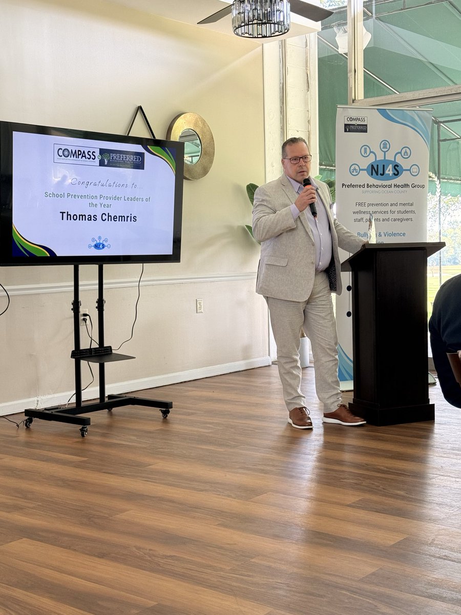 dytreboe's tweet photo. I was happy to celebrate Mr. Tom Chemris, the School Prevention Support Leaders of the Year for Ocean County. Well deserved honor for a man that works quietly behind the scenes to support our students in his role as a Student Assistance Coordinator. Congrats, Tom! #TogetherWeWin https://t.co/My1Cio58Tt