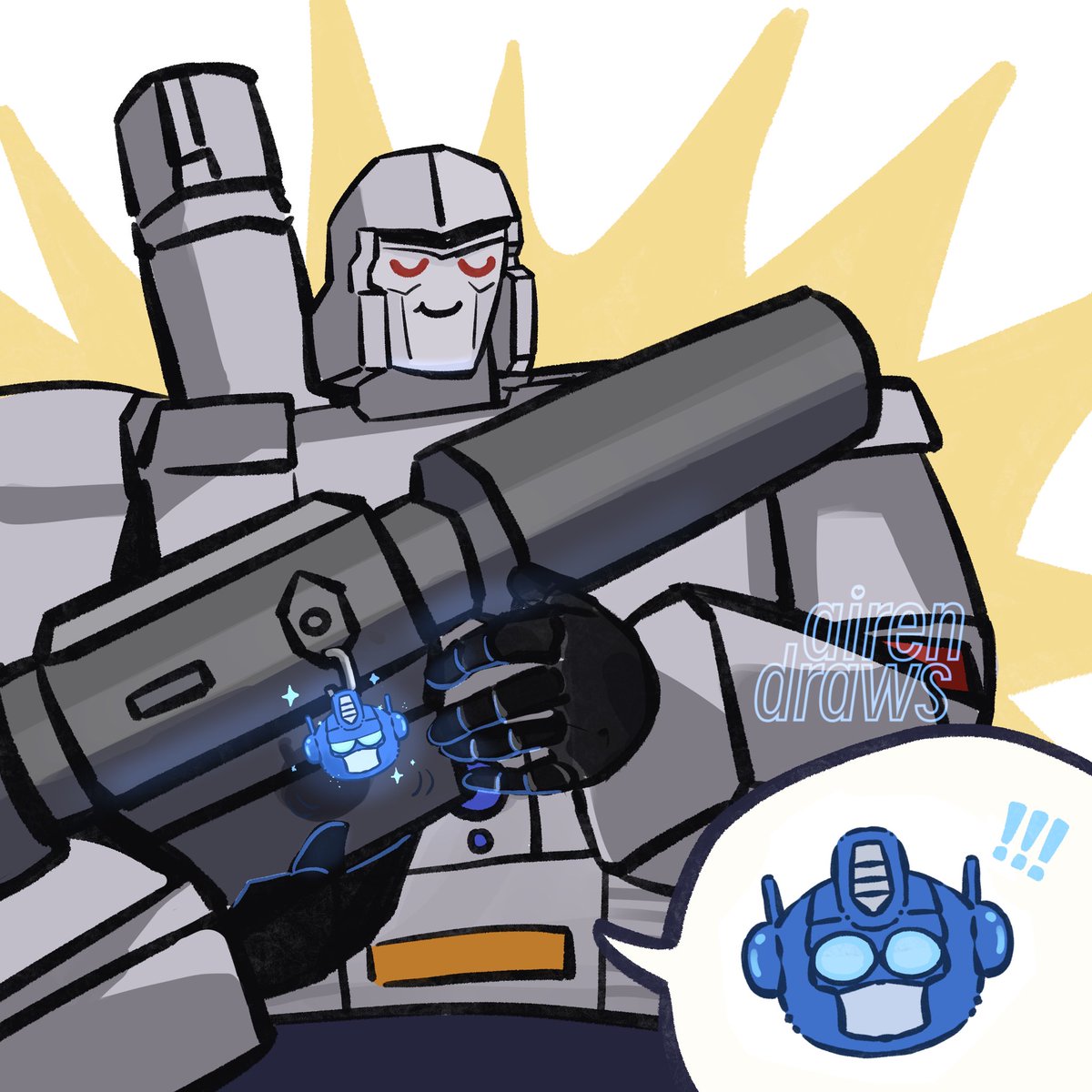 airendraws's tweet photo. PART 3 - MEGOP PLUSHIE. They finally meet face to face! #megop #transformers #opmeg #tfg1 #transformersg1 https://t.co/7sl1lzzv7d