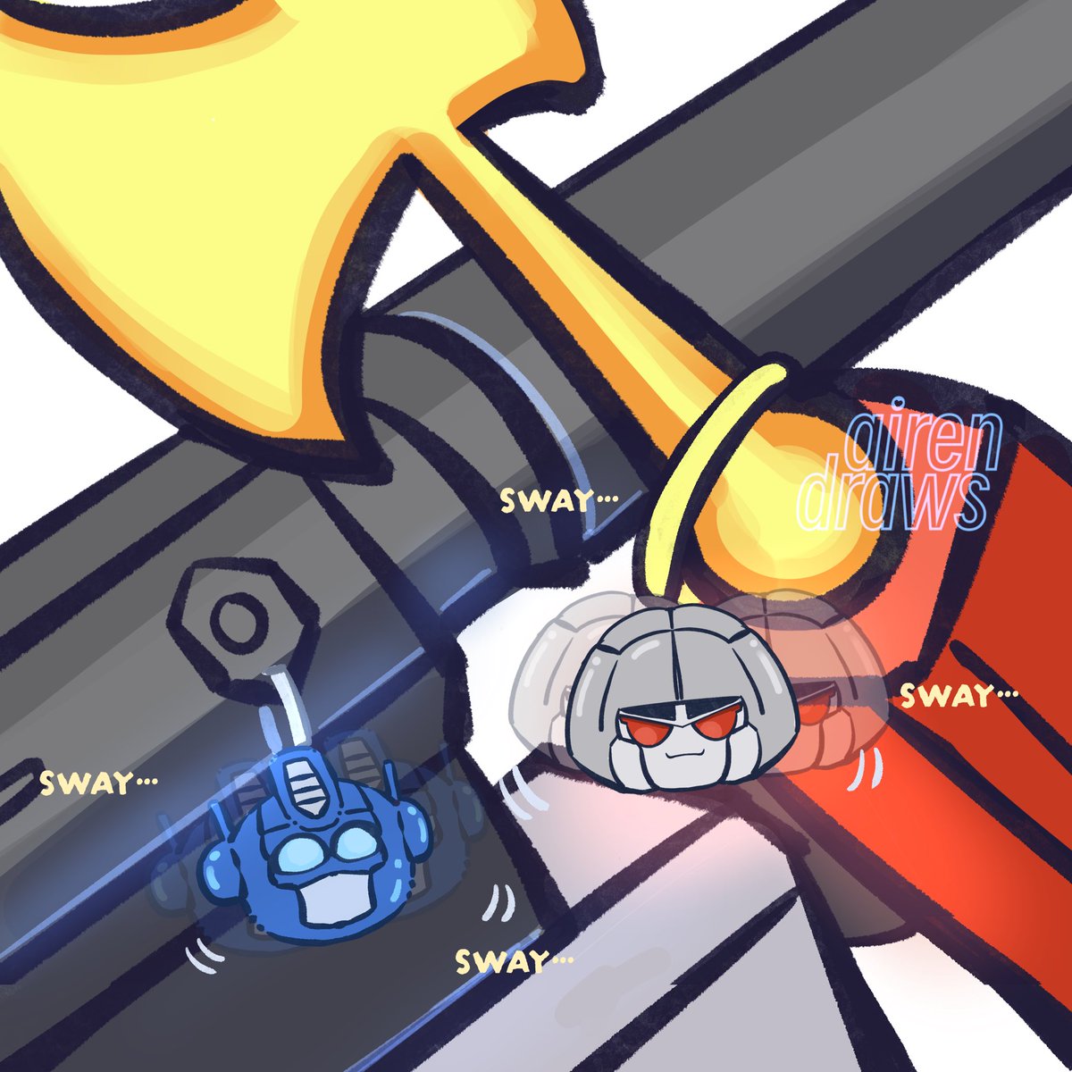 airendraws's tweet photo. PART 3 - MEGOP PLUSHIE. They finally meet face to face! #megop #transformers #opmeg #tfg1 #transformersg1 https://t.co/7sl1lzzv7d