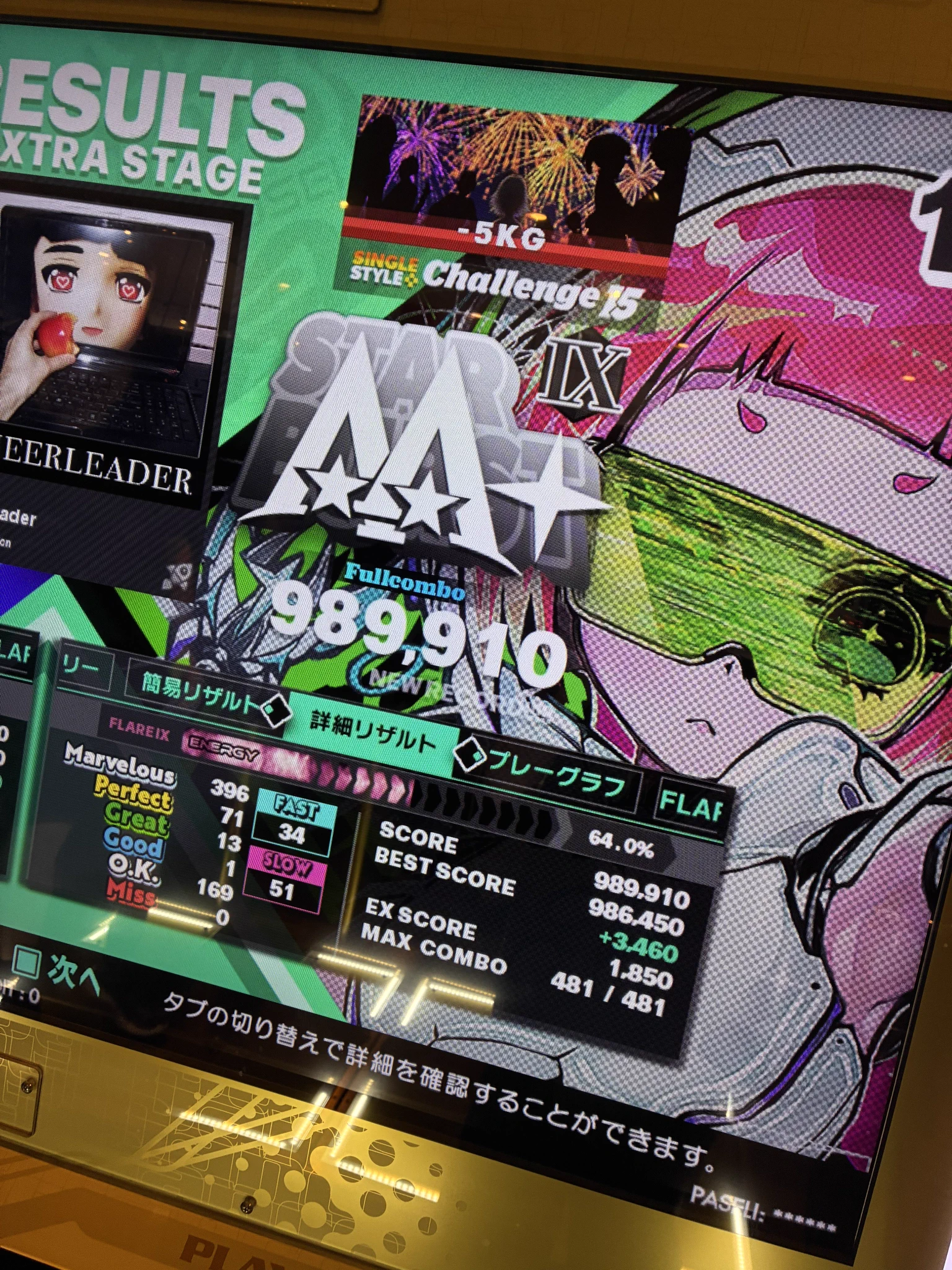 ましろ в X: „チアリーダー鬼986→989後90点ﾝﾝﾝ😭 チョコプラ激987