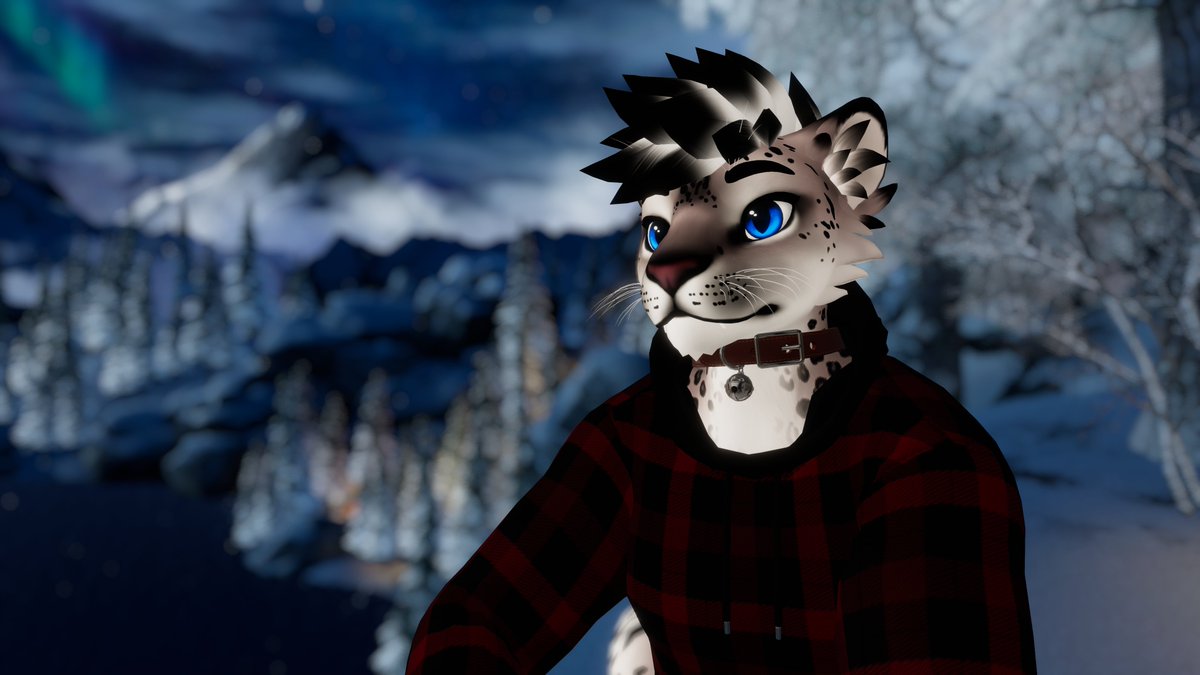 leminari's tweet photo. Okay, one more of the snowy areas before I move onto different areas and colors. Besides, it's legally required of a snep to be seen around snow, otherwise I get fined.. #snep #furry #vrchat #VRChatPhotography https://t.co/7OXetsNgdx