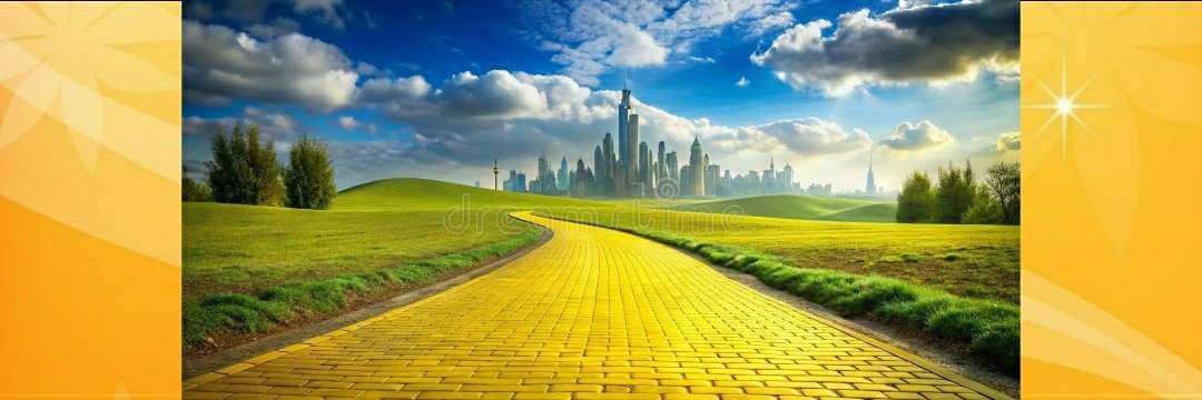 Luke_eternal17's tweet photo. 🍊みーしゃんヘッダー考察4️⃣

💛Yellow Brick Road 
→ Qのパンくずの道／The Planの道筋を辿ると…

青空の下にそびえ立つ「新秩序の象徴」🏅🥈黄金時代／NESARA・GESARA後の繁栄都市!? 緑の丘に囲まれ、自然と人工が調和しているのも「リセット後の世界」を連想させる!?😍 https://t.co/5pRSw40Phe