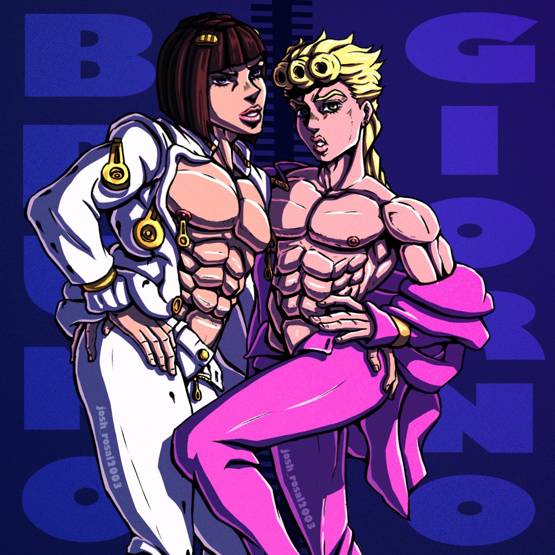 RosalJoshh's tweet photo. Giorno and Bruno...
Saw the pose on Pinterest and thought it'd be funny to do it with these 2...

#JJBA #giornogiovanna #jjbaart #jojopart5 https://t.co/yp7OGb3jDT