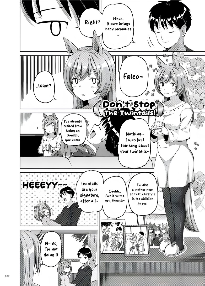 AkashiYoshiyama's tweet photo. #AkashiTL
Art by @/ponjiyuusu

"UmaYome/Married Life with Smart Falcon"
(1/2)

From UmaYome Volume 4

#ウマ娘 #Umamusume 
#ウマ娘英訳 #UmaTranslations
#スマートファルコン #SmartFalcon https://t.co/2Kfd3ODJYw
