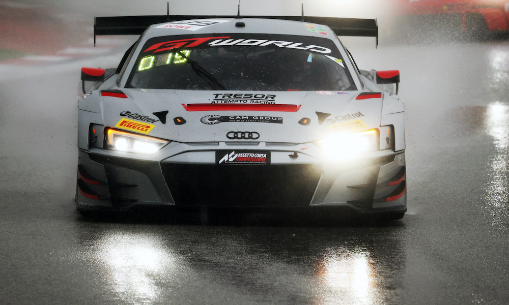sportscar365's tweet photo. 🏆 AUDI WINS: @attemptoracing Gold Cup Audi pair Dylan Pereira and Alex Aka win a chaotic @GTWorldChEu opening race at Barcelona while second ensures Lionspeed pair Ricardo Feller and Bastian Buus have won the Sprint Cup title.

➡️ https://t.co/Df8tp2NFOG #GTWorldChEu https://t.co/1H5vbfrjap
