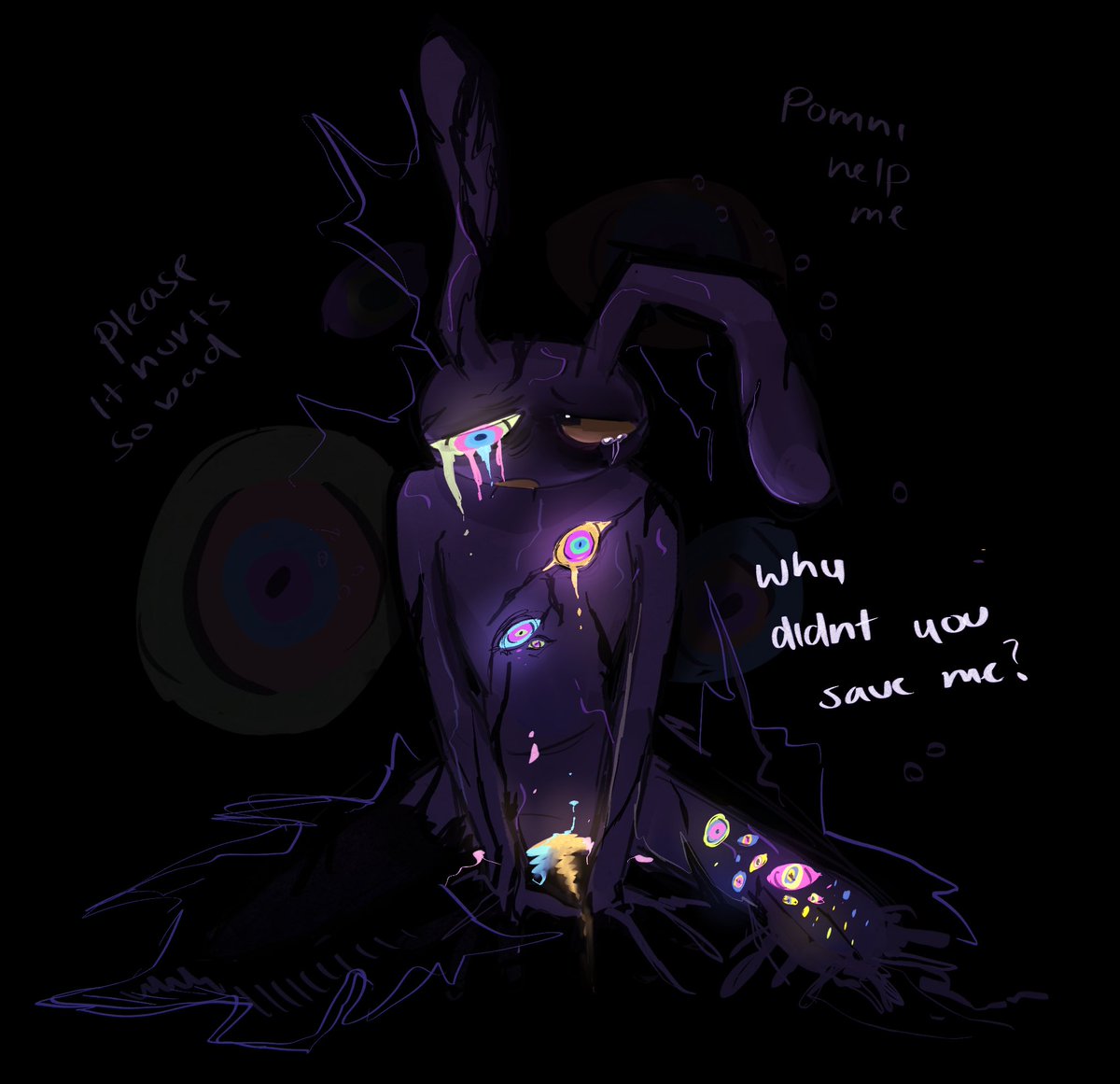 Tastitara's tweet photo. Day 3: horror 

#funnybunnytober #funnybunny #tadc https://t.co/SuJ5nqB1gz
