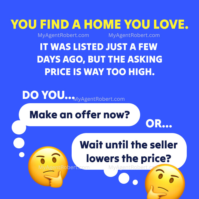 myagentrobert's tweet photo. Do you shoot your shot or let destiny decide? 🏠💰 Homebuying is basically an extreme sport! Which team are you on? #OfferNowOrLater #HouseHunting #RealEstateMeme 🏡🤔 https://t.co/4s3TB5qsPk