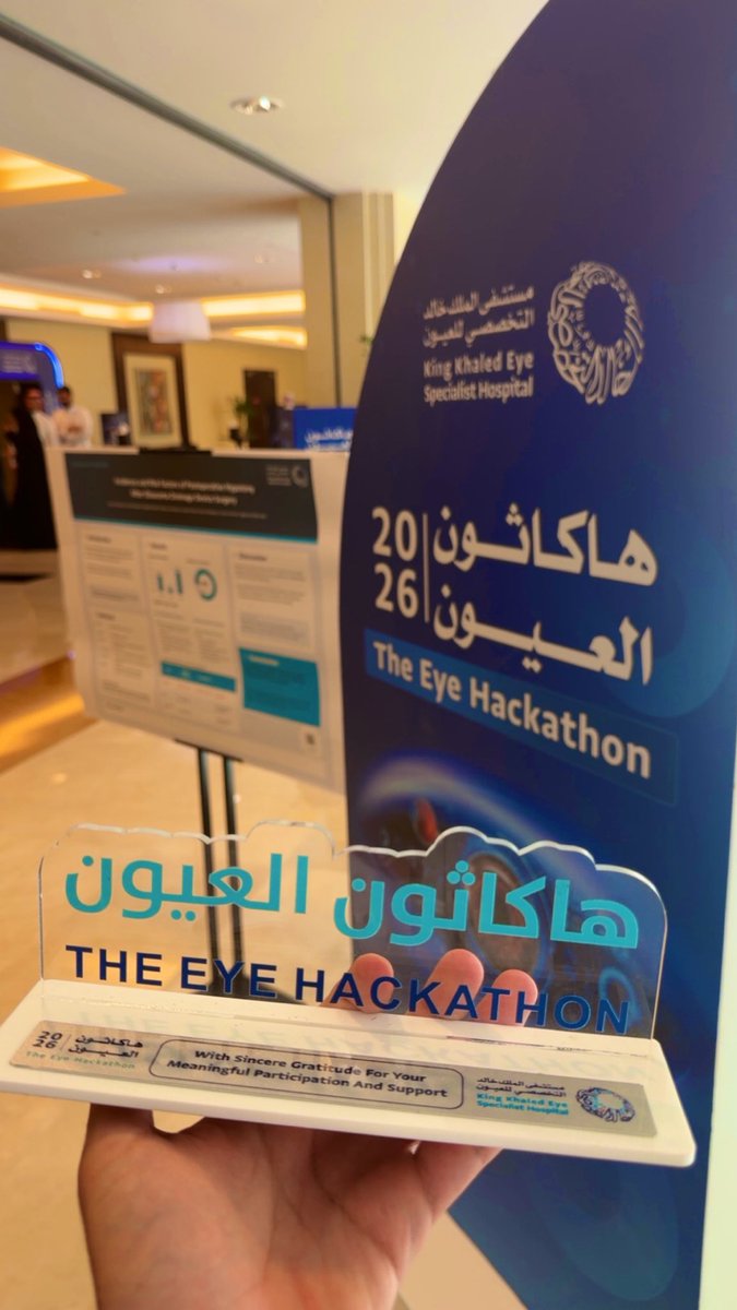 RaidAlhayaza's tweet photo. From idea to impact 🏆👁️

Thrilled to share that Team AquaSight was recognized among the Top 5 projects at #TheEyeHackathon 2026!

Proud of what we achieved together and grateful to an incredible team for the hard work, collaboration, and energy throughout the competition.💻 https://t.co/v4mlIqUjRJ