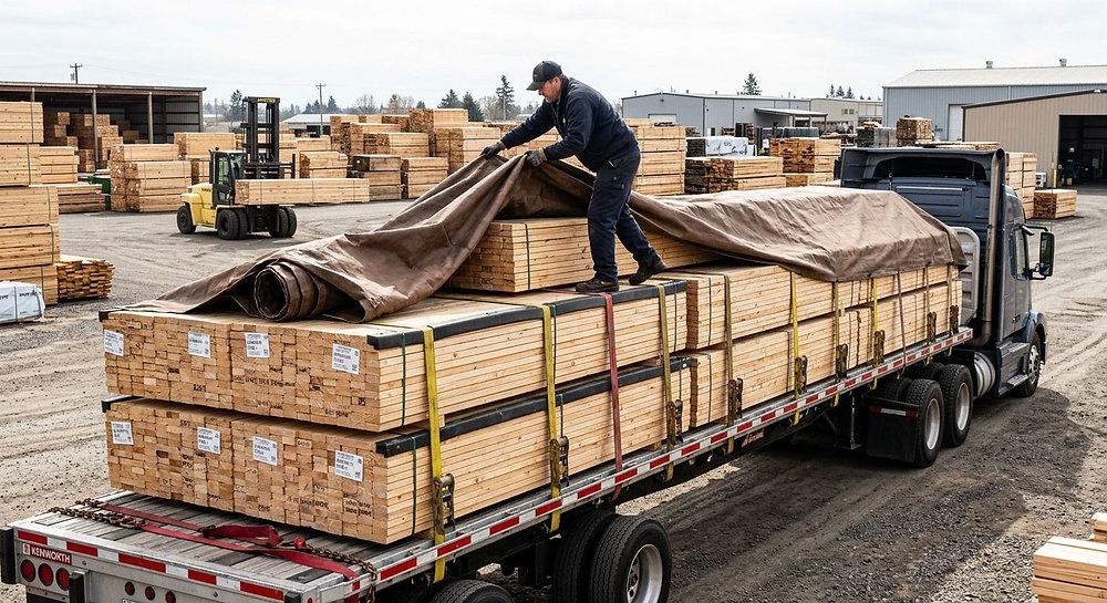 OpenDeckLoads's tweet photo. How does tarping and load securement workload change by commodity for flatbed hauls? Find a workload breakdown, practical tips, and risk hotspots. Read more: https://t.co/IVhRyUqPp6 #Flatbed #Trucking https://t.co/Cx5DHpu3Qo