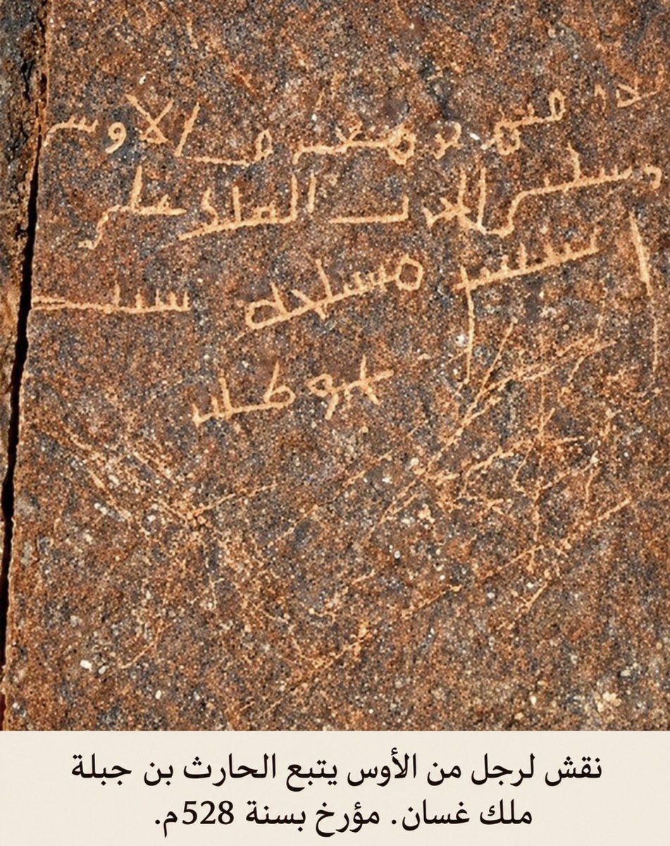 sa65ib's tweet photo. توحي النقوش المكتشفة مؤخرًا في العلا، بأن الأوس والخزرج، الفروع الغسانية في النقوش، أسهما في إتمام خط الجزم بالصورة التي أدركها الإسلام. 

سجل التاريخ للأوس والخزرج سابقتهم في الإسلام، وتكشف النقوش اليوم عن دورهم في تطوير خطنا أيضًا. وفي أرضهما أقدم الشواهد على عربية فصحى مكتملة. https://t.co/ytU5ABLad8