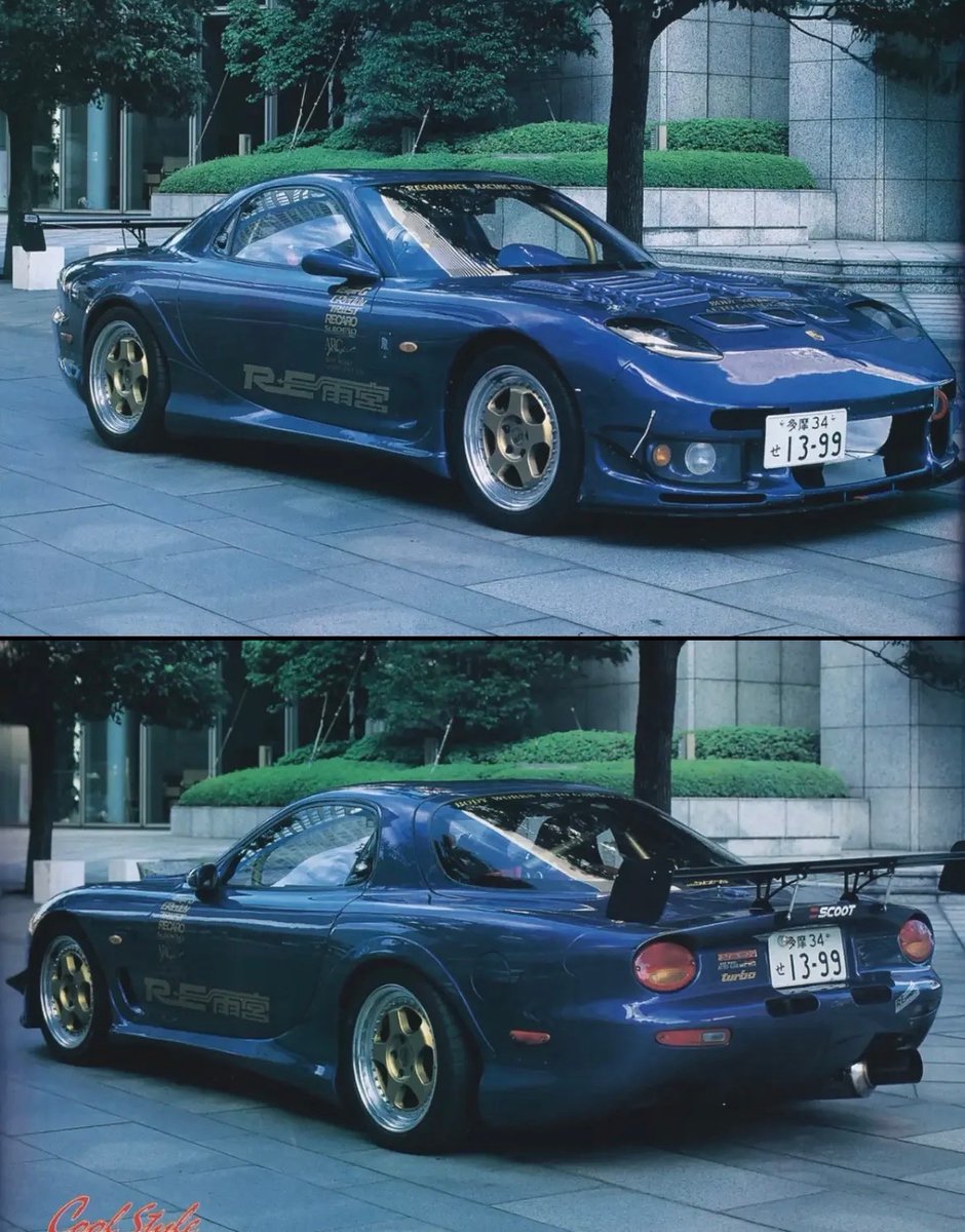 Mintia_carx's tweet photo. 嶋田理明 FD3S
1996年当初はホワイトのボディだったが、Mid Night忠雄さんに憧れブルーに変更
外装はAuto Garage TBK
エンジンはSCOOT https://t.co/k9pxd7q7PB