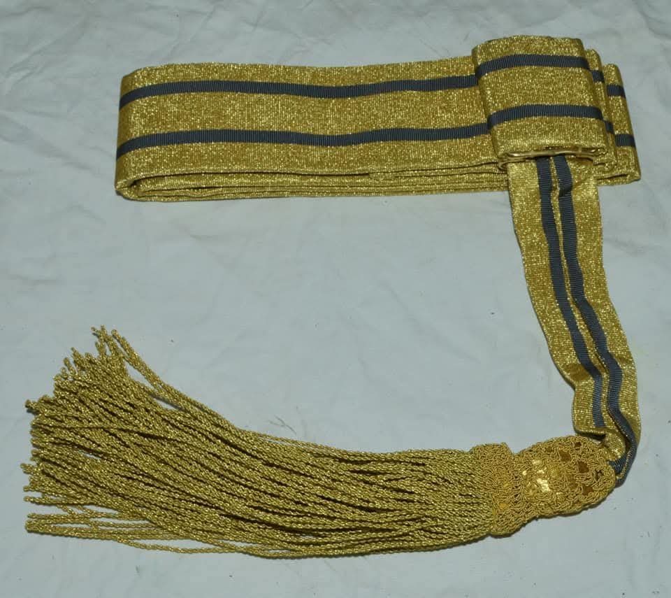 MaanImpex's tweet photo. High-grade Ceremonial Officer Waist Sash with premium gold lace and fine tassel finishing. Contact us for custom designs and bulk manufacturing.

​📩 Pakmaanimpex@gmail.com 

​#MilitaryAccessories #WaistSash #PakMaanImpex #UniformManufacturers #MilitaryRega https://t.co/4O54w7rk5k