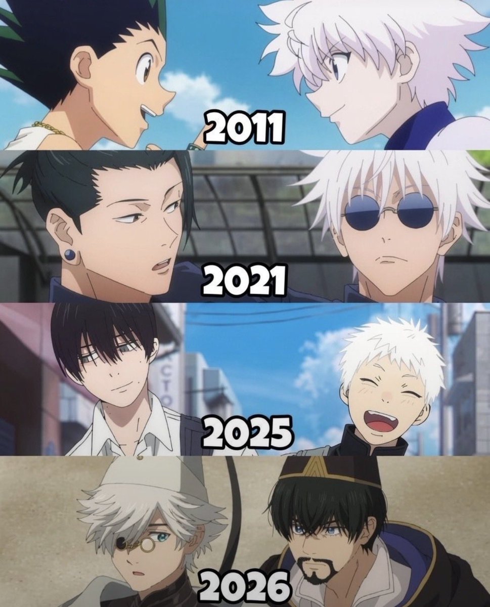 AnimeePost's tweet photo. The ultimate "Black x White hair" duo timeline https://t.co/d7miblHg78