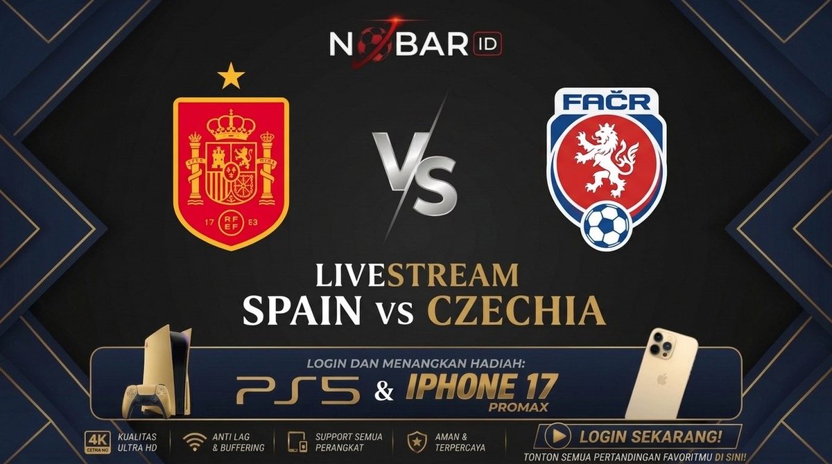 nobarid_off's tweet photo. LINK LIVE STREAMING Spain VS Czechia SEPAK BOLA 2026 ANTI LAG 

https://t.co/BJkRknlR2H

#SEPAKBOLA2026 #LiveStreamingBola #SiaranLangsung #NontonBolaLive #LiveBolaFB #UCL #kylianmbappe #NobarID #nontonbola https://t.co/oa4FLUVYYu