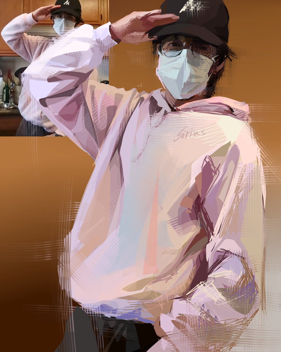 Crossirius's tweet photo. 啦啦啦直播第六张了。1h的画世界单图层指绘练习。 whispy什么时候才可以看到我🐺👋👋屏幕前的家人们觉得我会被他看见吗@ImJustWhispy 
p3是我oc Q版形象。画了同框🐺👋👋
题外话：其实我还画了twixxel。下次发发🐺👋 https://t.co/UPu4dTkqsy