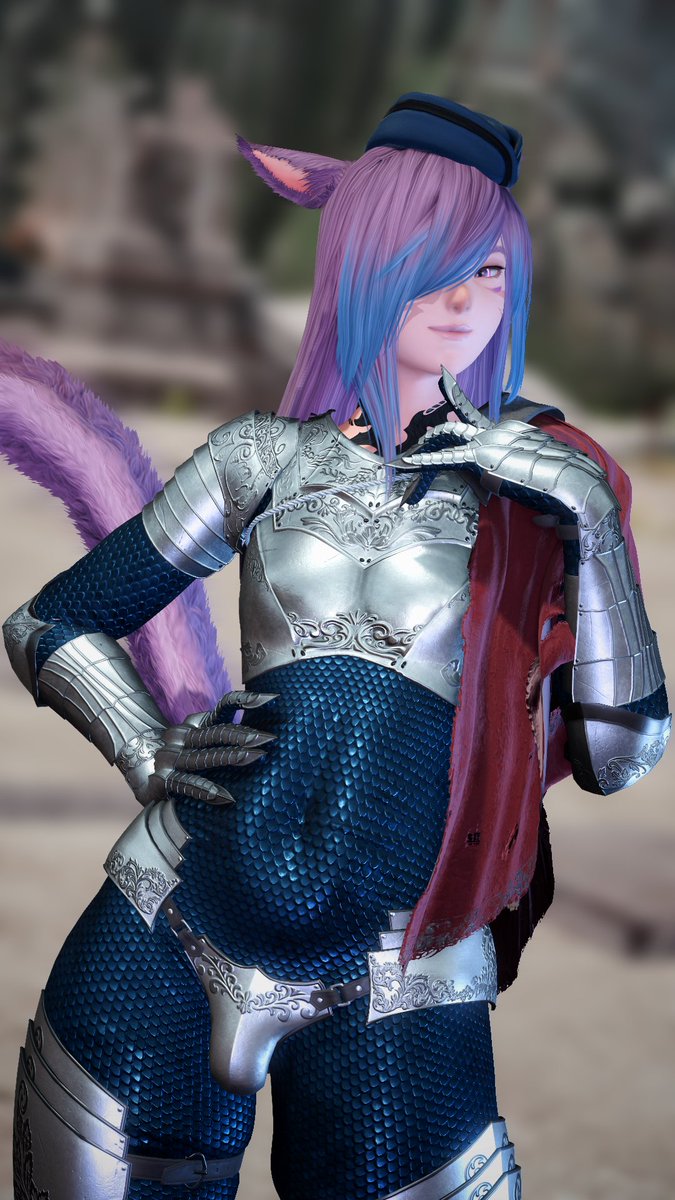 NerdyFishAuRa's tweet photo. Need a knight in shining armor? 💙💜 https://t.co/49updnd4tj