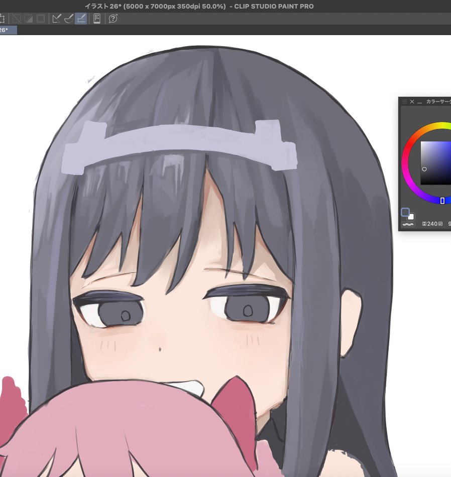 Naaaaaa_372's tweet photo. ほむらちゃwip⏳ https://t.co/VfScHUKGF8