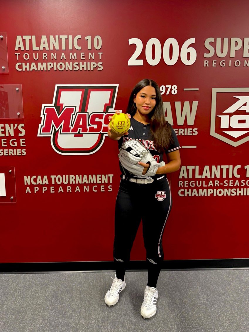 PamelaPerez2027's tweet photo. I am excited and blessed to announce my commitment to the University of Massachusetts to continue my academic and athletic career!
First and foremost, I want to thank God for giving me the drive, passion and courage to go for what I want. Through every up and down he is my rock.
I want to thank my family for being with me and supporting me through every step of this incredible journey. For every sacrifice, early morning, long drive and endless words of encouragement I am blessed and would not be the player or person I am today without them.
Thank you to Coach Kevin and all my other intensity coaches and teammates for everything you’ve taught me along the way and always pushing me to be the best player I can be.
To Coach Cotton, Coach Britt and Coach Learner, Thank you for teaching me what it means to be leader, I truly appreciate everything you’ve done for me, I would not be here today without my panther family.
A special thank you to all the coaches who have poured into me, taught me the game and believed in me. Thank you Coach Sergio and Team DR for teaching me to play with a purpose. Coach Kenny and the rest of the GCH staff, thank you for allowing me to practice and learn from you guys.
Lastly, thank you Coach Henderson, Coach Roger and Coach Chinny for giving me this amazing opportunity! Go Minutewomen! #Flagship🚩@UMassSoftball @danihenderson44 @CoachRogerW @CoachChinny @MissODonnell28 @IntensityKOD_KP
@GPHSPanthers @Softball_GPHS  @CoachBrittHCC @GCHMaryland @TEAMDRSB @DiamondAddicts @gatorjack72 @NextPitch_SB @MSPtakeover
@ScoutSoftball @CSAPrepStar @Get2CollegAth
@Topsiswear