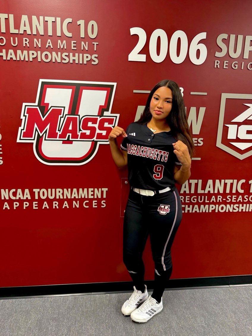PamelaPerez2027's tweet photo. I am excited and blessed to announce my commitment to the University of Massachusetts to continue my academic and athletic career!
First and foremost, I want to thank God for giving me the drive, passion and courage to go for what I want. Through every up and down he is my rock.
I want to thank my family for being with me and supporting me through every step of this incredible journey. For every sacrifice, early morning, long drive and endless words of encouragement I am blessed and would not be the player or person I am today without them.
Thank you to Coach Kevin and all my other intensity coaches and teammates for everything you’ve taught me along the way and always pushing me to be the best player I can be.
To Coach Cotton, Coach Britt and Coach Learner, Thank you for teaching me what it means to be leader, I truly appreciate everything you’ve done for me, I would not be here today without my panther family.
A special thank you to all the coaches who have poured into me, taught me the game and believed in me. Thank you Coach Sergio and Team DR for teaching me to play with a purpose. Coach Kenny and the rest of the GCH staff, thank you for allowing me to practice and learn from you guys.
Lastly, thank you Coach Henderson, Coach Roger and Coach Chinny for giving me this amazing opportunity! Go Minutewomen! #Flagship🚩@UMassSoftball @danihenderson44 @CoachRogerW @CoachChinny @MissODonnell28 @IntensityKOD_KP
@GPHSPanthers @Softball_GPHS  @CoachBrittHCC @GCHMaryland @TEAMDRSB @DiamondAddicts @gatorjack72 @NextPitch_SB @MSPtakeover
@ScoutSoftball @CSAPrepStar @Get2CollegAth
@Topsiswear