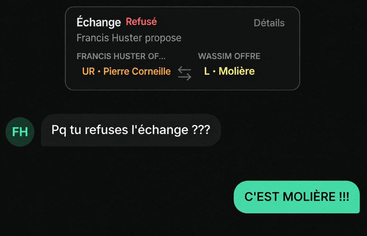 wassimhdc's tweet photo. « Au 17e siècle, c’était qui le meilleur auteur ? » https://t.co/gRbHqKcGMl