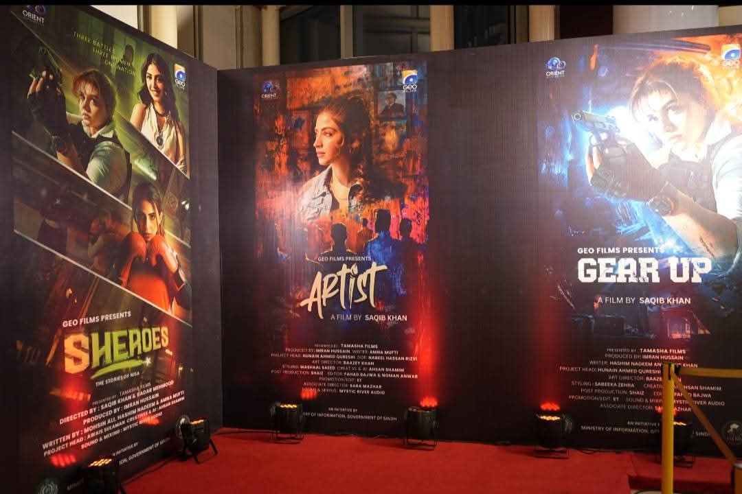 SindhFilms's tweet photo. SHEROES — A Grand Premiere, Powerful Stories

A spectacular evening of glamour, cinema and inspiring storytelling as  SHEROES celebrated its grand premiere in Karachi. 

The red carpet came alive with memorable moments, while three powerful women-led stories took center stage — celebrating courage, strength and resilience. 

A Project by: Sindh Information Department
Presented by: Tamasha Films
Directed by: Saqib Khan & Badar Mehmood
Written by: Mohsin Ali, Hashim Nadeem & Amna Mufti

Sindh Films Sindh Information Department Sharjeel Memon Geo Films 

#SHEROES #SheroesbySindhFilms #SindhFilms #Sindhinfo #SindhGovt